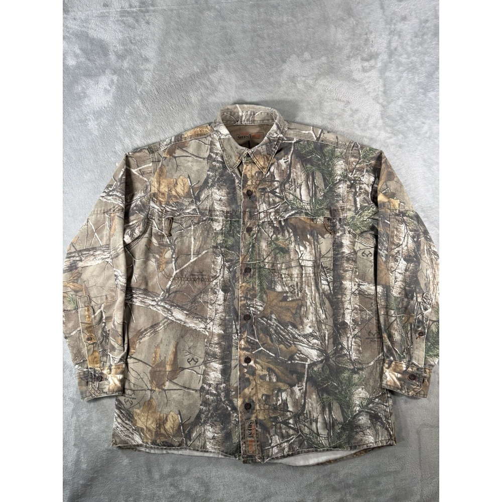 RedHead Silent Hide Shirt Men's Large Realtree Xtra Camo Hunting Button Up